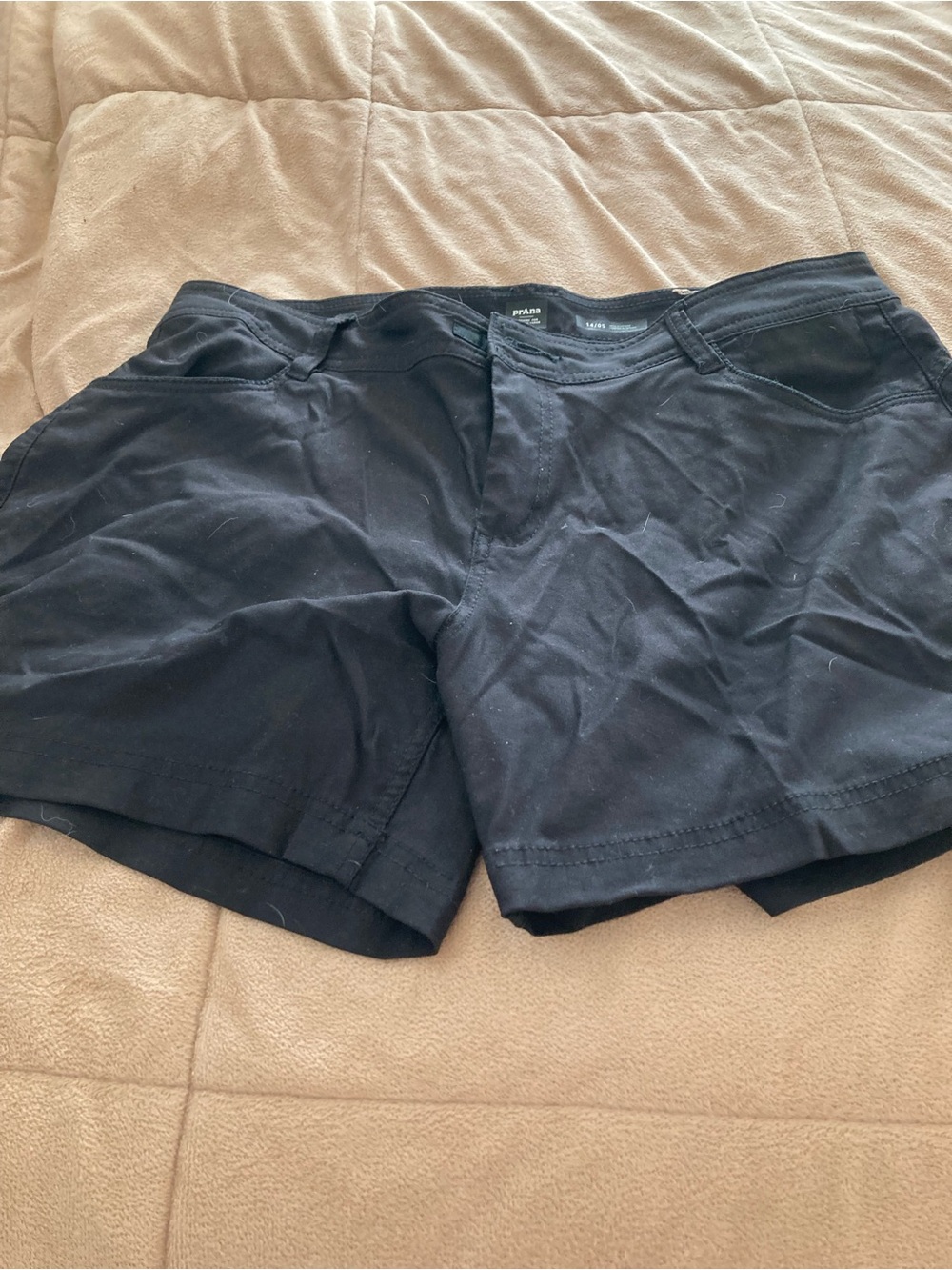 Prana Women's Black High-Waist Stretch Shorts